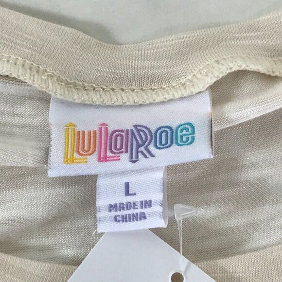 NEW LuLaRoe Olive Tulip Sleeved Top Women's Large Stretch Knit Casual Summer - Picture 9 of 10